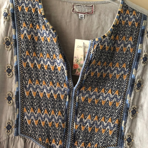 JOHNNY WAS WORKSHOP GRAY LINEN DRESS SZ. XXL NWT'S - Picture 2 of 6